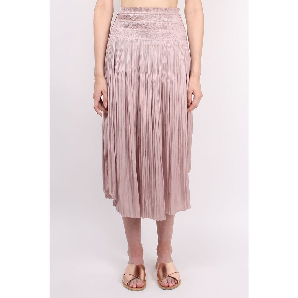 Ulla Johson soft pink Akani mirco pleated maxi skirt Size 2